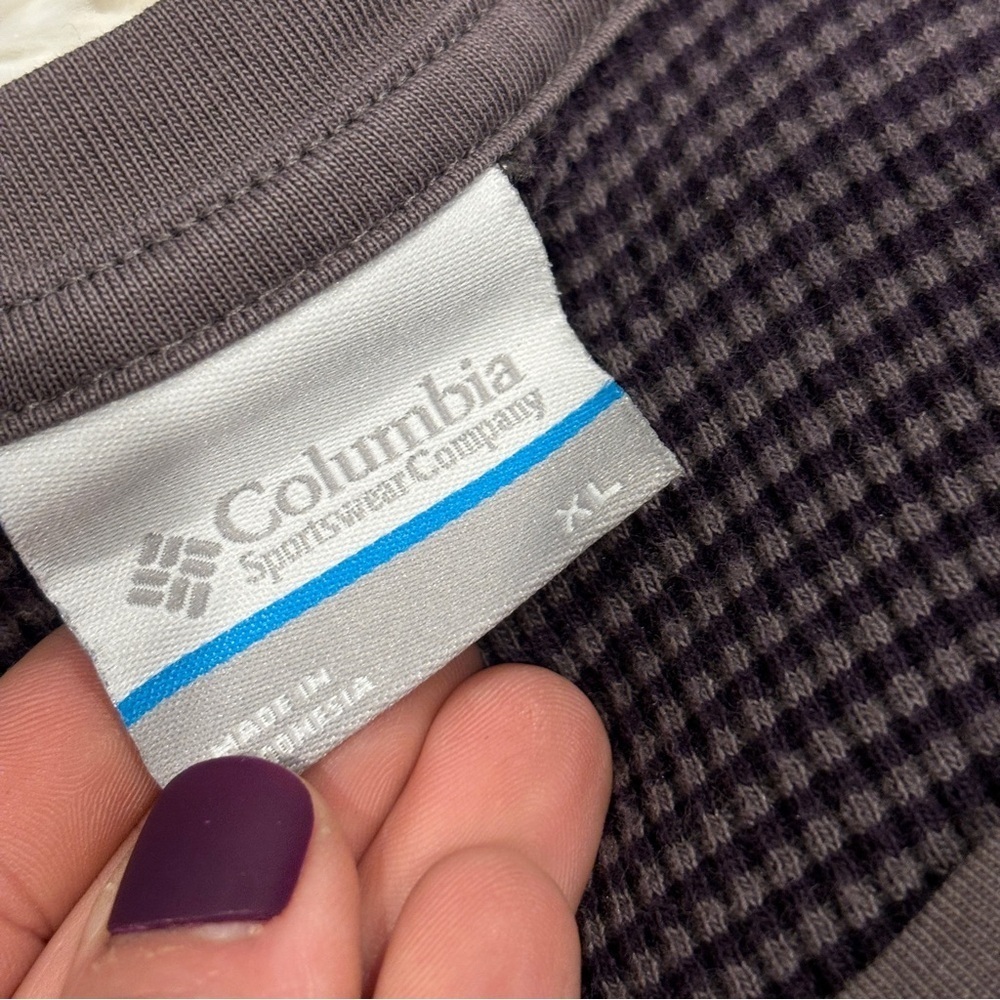 Columbia Womens Thermal Waffle Knit Long Sleeve pullover Shirt Size XL - Picture 2 of 11